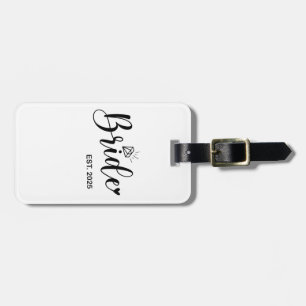 Bride 2025 Spring Wedding Announcement Marriage  Luggage Tag