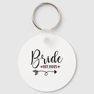 Bride 2025 Wedding Matching Mrs Est 2025 Married  Key Ring