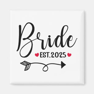 Bride 2025 Wedding Matching Mrs Est 2025 Married Magnet