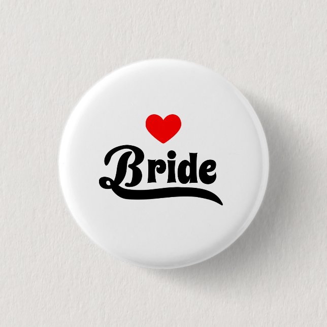 Bride 3 Cm Round Badge (Front)