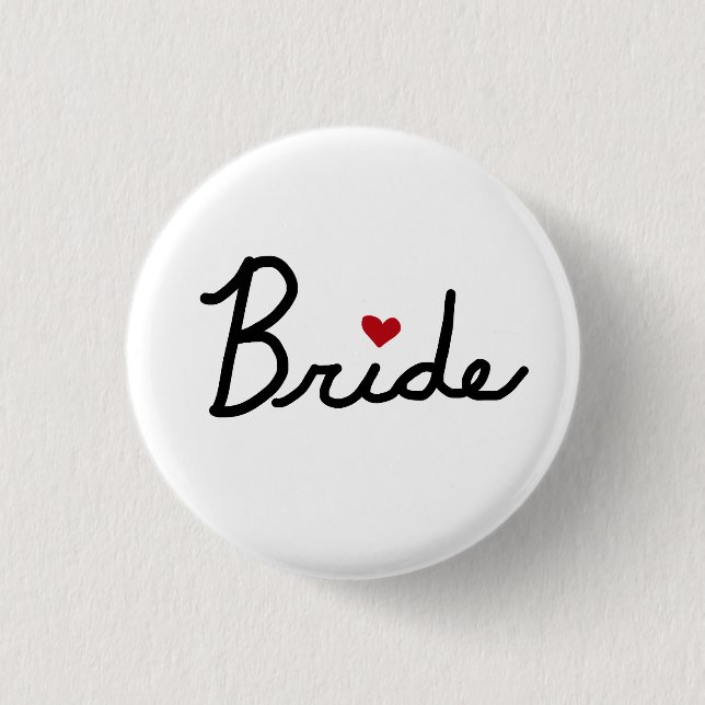 Bride 3 Cm Round Badge (Front)