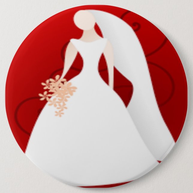 BRIDE 6 CM ROUND BADGE (Front)