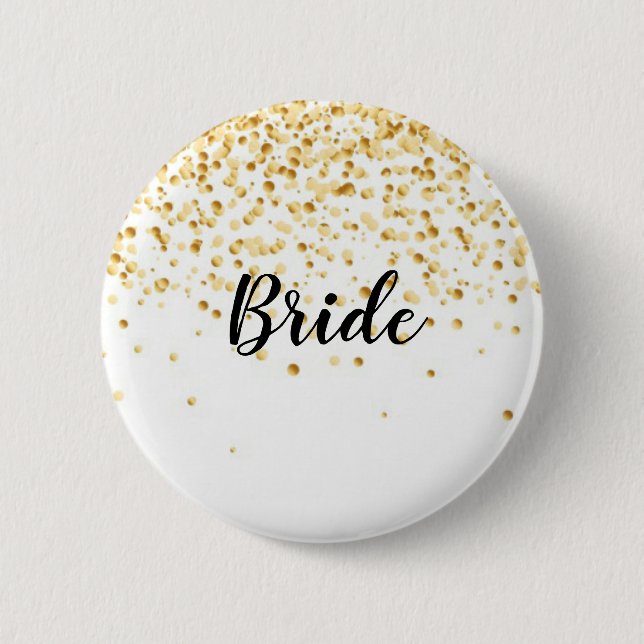 Bride 6 Cm Round Badge (Front)