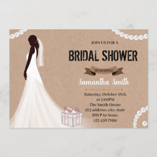 Bride and gift bridal shower invitation