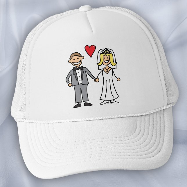 Bride And Groom (Add Your Own Text) Trucker Hat (Creator Uploaded)