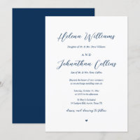 Bride and Groom Church Wedding, with Parents Invit