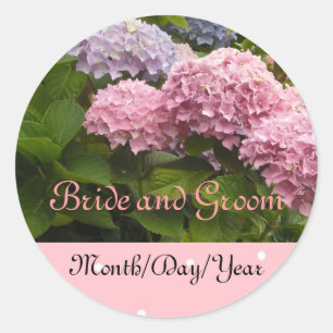 Bride and Groom Classic Round Sticker