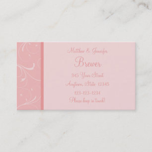 Bride and Groom Contact Information Card