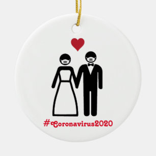 Bride and Groom Coronavirus Ornament