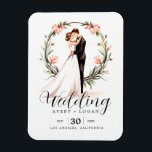 bride and groom couple watercolor wedding magnet<br><div class="desc">Celebrate your special day with this elegant bride and groom couple watercolor wedding Magnet. The delicate,  hand-painted design captures the romance and charm of your wedding,  creating a memorable keepsake for your guests. Perfect for a romantic and artistic wedding theme,  this invitation sets the tone for a beautiful celebration.</div>