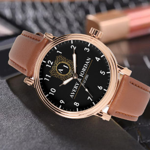 Bride and Groom Couple Wedding Gift Watch