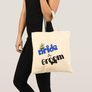 Bride And Groom Cute Wedding Bridal Party Tote Bag