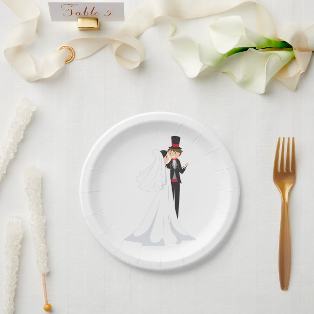 Bride And Groom Dancing Paper Plate (Creator Uploaded)
