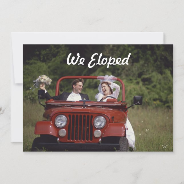 Bride and Groom Elopement / Reception Announcement (Front)