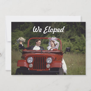 Bride and Groom Elopement / Reception Announcement