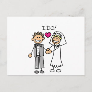 Bride and Groom Exchange vows Postcard