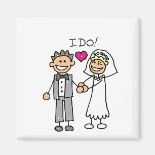 Bride and Groom Exchange Vows Save The Dates Magnet