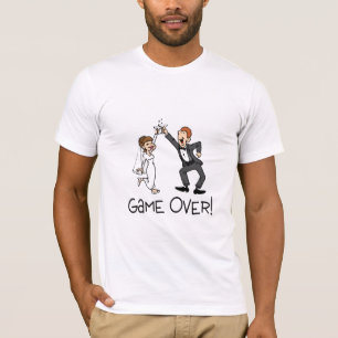 Bride and Groom Game Over T-Shirt