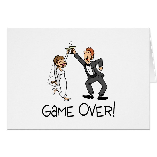 Bride and Groom Game Over Wedding (Front Horizontal)