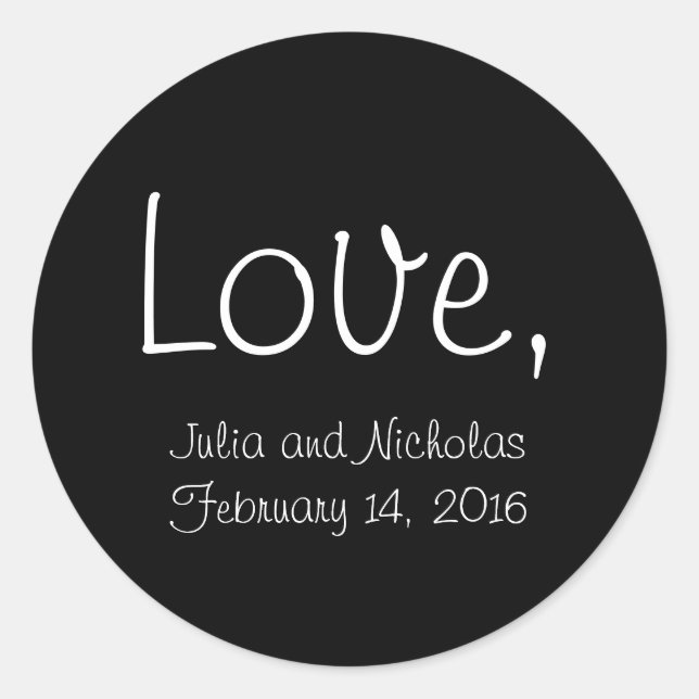 Bride and Groom Gear | Wedding Classic Round Sticker (Front)
