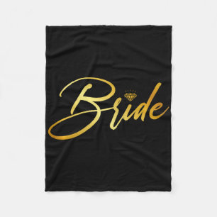 Bride And Groom Husband And Wife Matching Wedding Fleece Blanket
