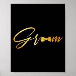 Bride And Groom Husband And Wife Matching Wedding  Poster