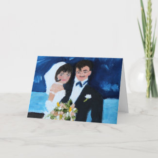Bride and Groom in France Note Card