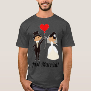 Bride and Groom Just Married T-Shirt