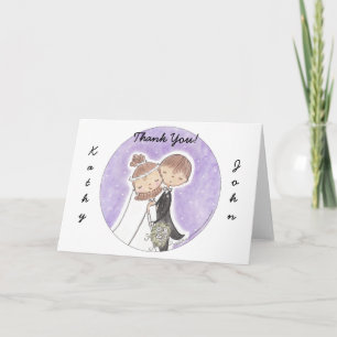Bride and Groom Kids Thank You Card
