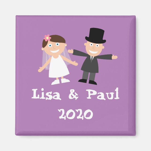 Bride and Groom Magnet (Front)