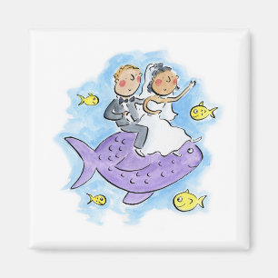 Bride and Groom Magnet