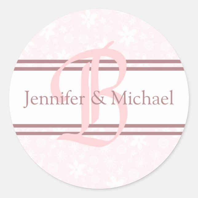 Bride And Groom Monogram Letter B  Seal (Front)