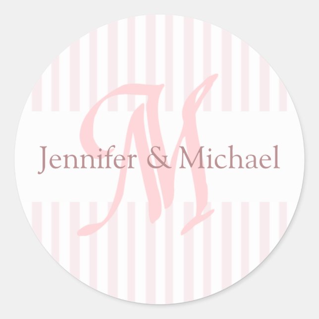 Bride And Groom Monogram Letter M  Seal (Front)