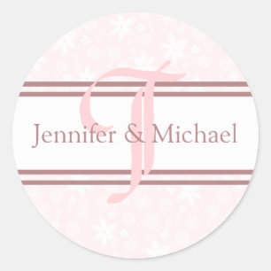 Bride And Groom Monogram Letter T Seal