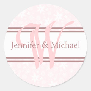 Bride And Groom Monogram Letter W  Seal