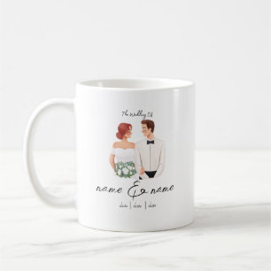 Bride and Groom Mug, Wedding mug