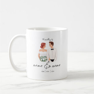 Bride and Groom Mug, Wedding mug