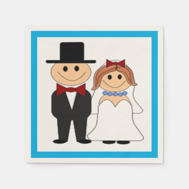 BRIDE AND GROOM NAPKIN (Front)