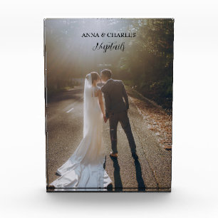 Bride and Groom Nuptails Wedding Photo Block