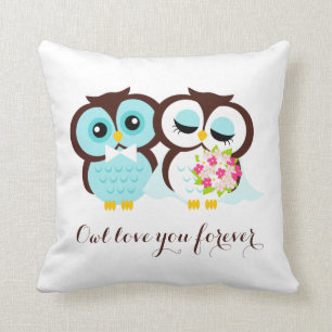 Bride and Groom Owls Cushion