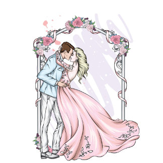 Bride and Groom Paper Napkins