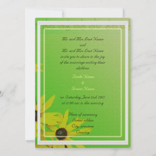 Bride and groom parents' invitation, daisy invitation