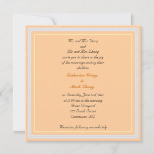 Bride and groom parents'  invitation, wedding invitation