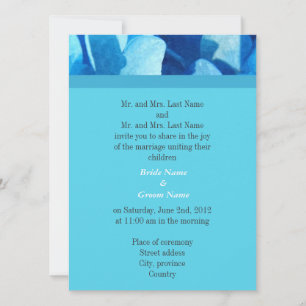 Bride and groom parents' wedding invitation