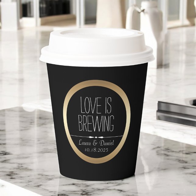 Bride and Groom Personalised Coffee Paper Cups (Creator Uploaded)