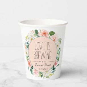 Bride and Groom Personalised Coffee Paper Cups