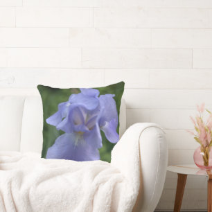 Bride and Groom Perwinkle Iris Floral Personalise Cushion