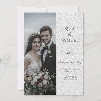 Bride and Groom Photo Elegant Wedding Invitation