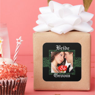 Bride and Groom Photo Sticker