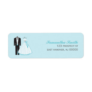 Bride and Groom Return Address Label